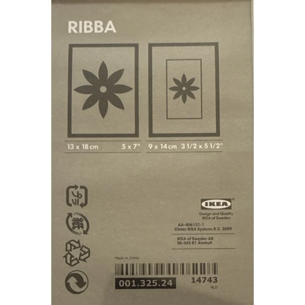 Sealed IKEA Ribba Black Photo Frame 13x18 cm Fits 5x7